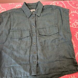Madewell Gray Button-Up Shirt